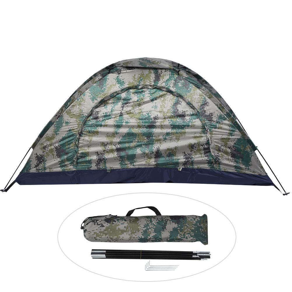 Camouflage Camping Tent-1 Person Lightweight Waterproof Windproof Backpacking Tent Emergency Pop Up Instant Tent For Family,Back