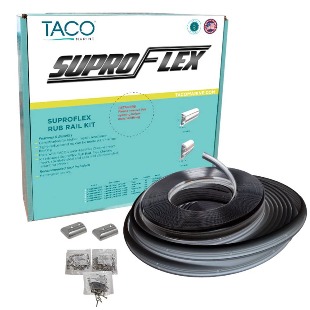 Taco Marine V11-9990Bbk60-2 Suproflex Rub Rail Kit - 60' X 2'' X 29/32'', Black