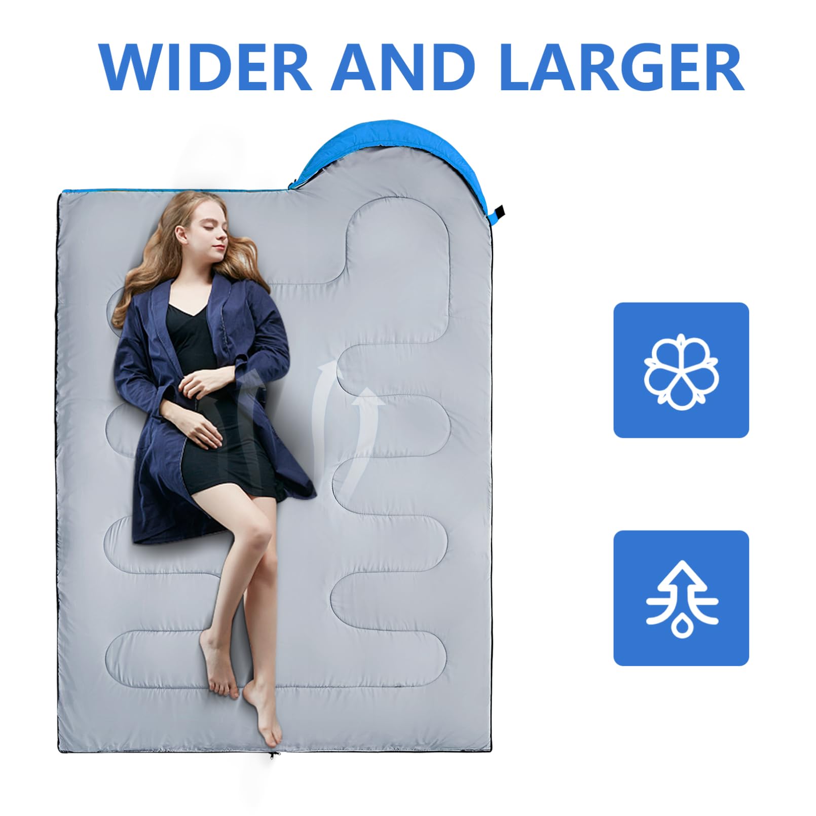Orthomtex Sleeping Bags For Adults,Kids & Girls-Warm & Cold Weather Lightweight Waterproof Sleeping Bag Backpack,Great For 3Seas