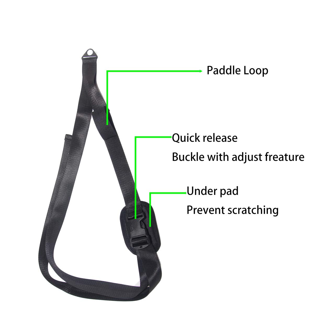 Tactical Single Element Kayak Carry Strap Adjustable Sup Canoe Stand Up Paddle Loop Surfboard Carrying Belt With Shoulder Strap