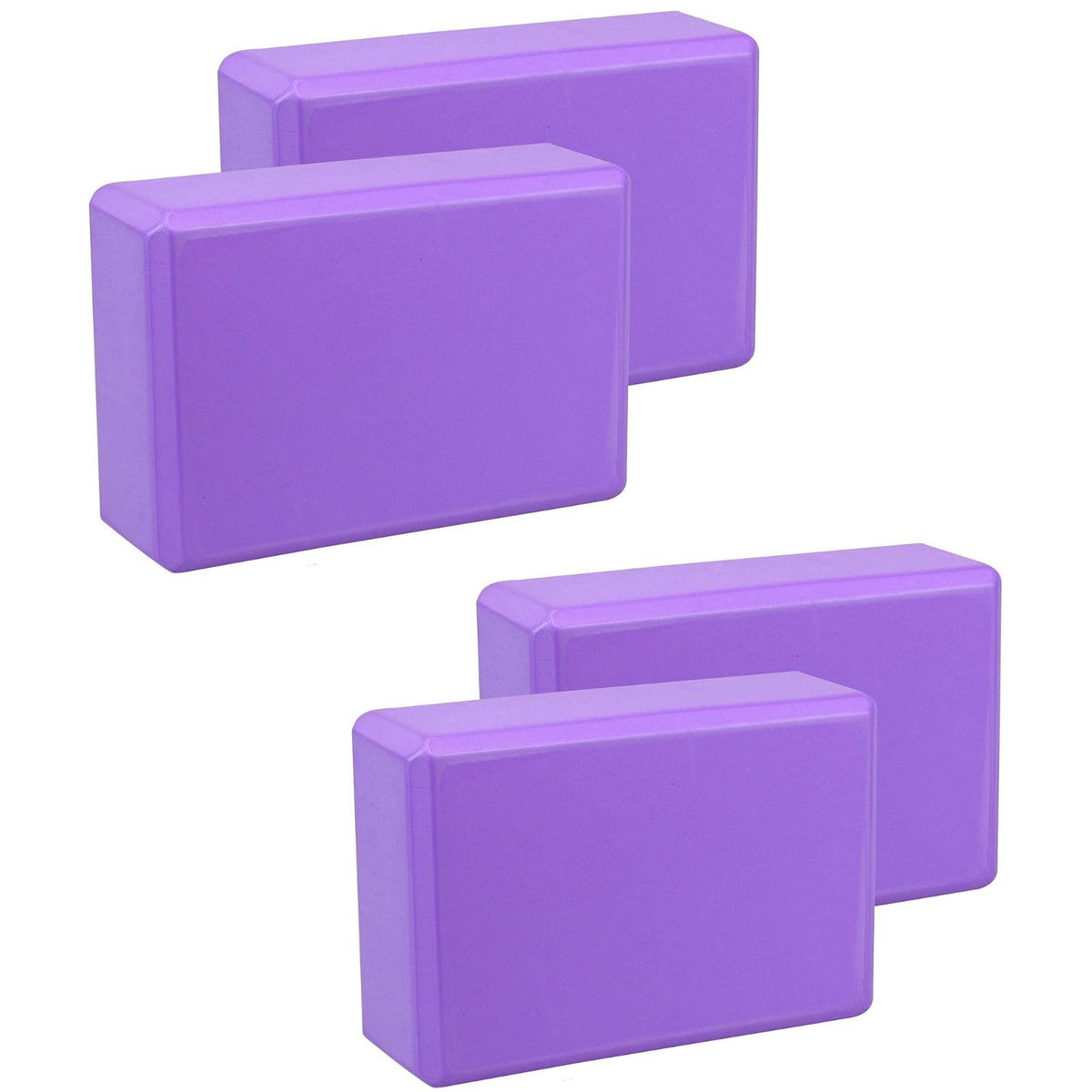 Jellex High Density Yoga Block Bricks  Support For Poses & Meditation Set Of 4 For Men Women Foaming Pilates Fitness Stretching