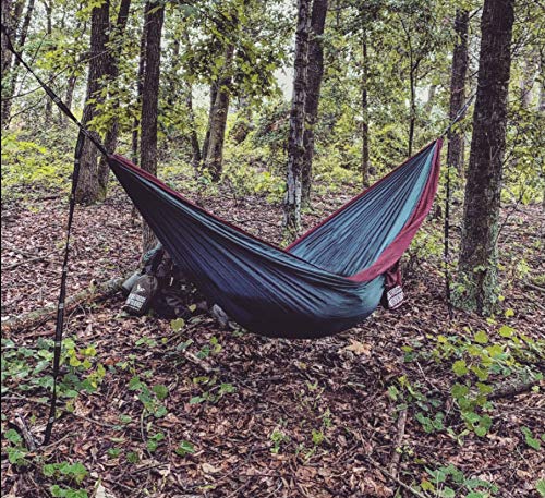 Albatross Outdoors Xl Double Camping Hammock - Quality Breathable Ripstop Nylon - High Capacity - Includes Tree Straps And Carab