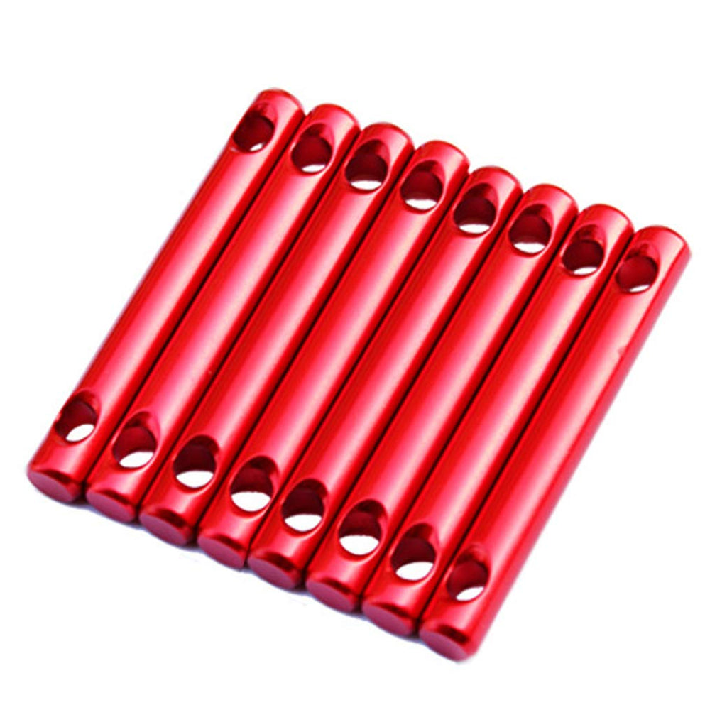 8Pcs Aluminum Alloy Tent Cord Tensioner Guyline Adjuster Tent Accessories For Camping Hiking Outdoor Activity (Red)