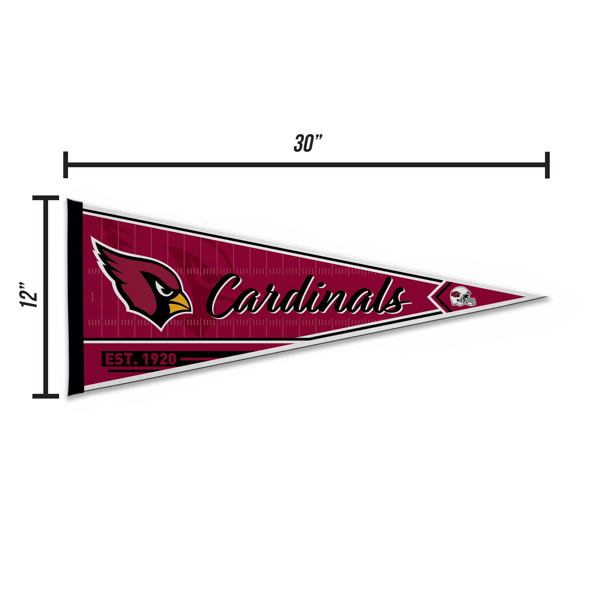 Rico Industries Nfl Football Arizona Cardinals Classic 12'' X 30'' Felt Wall D  Cor Pennant - Great For Home/Bed Room/Man Cave D