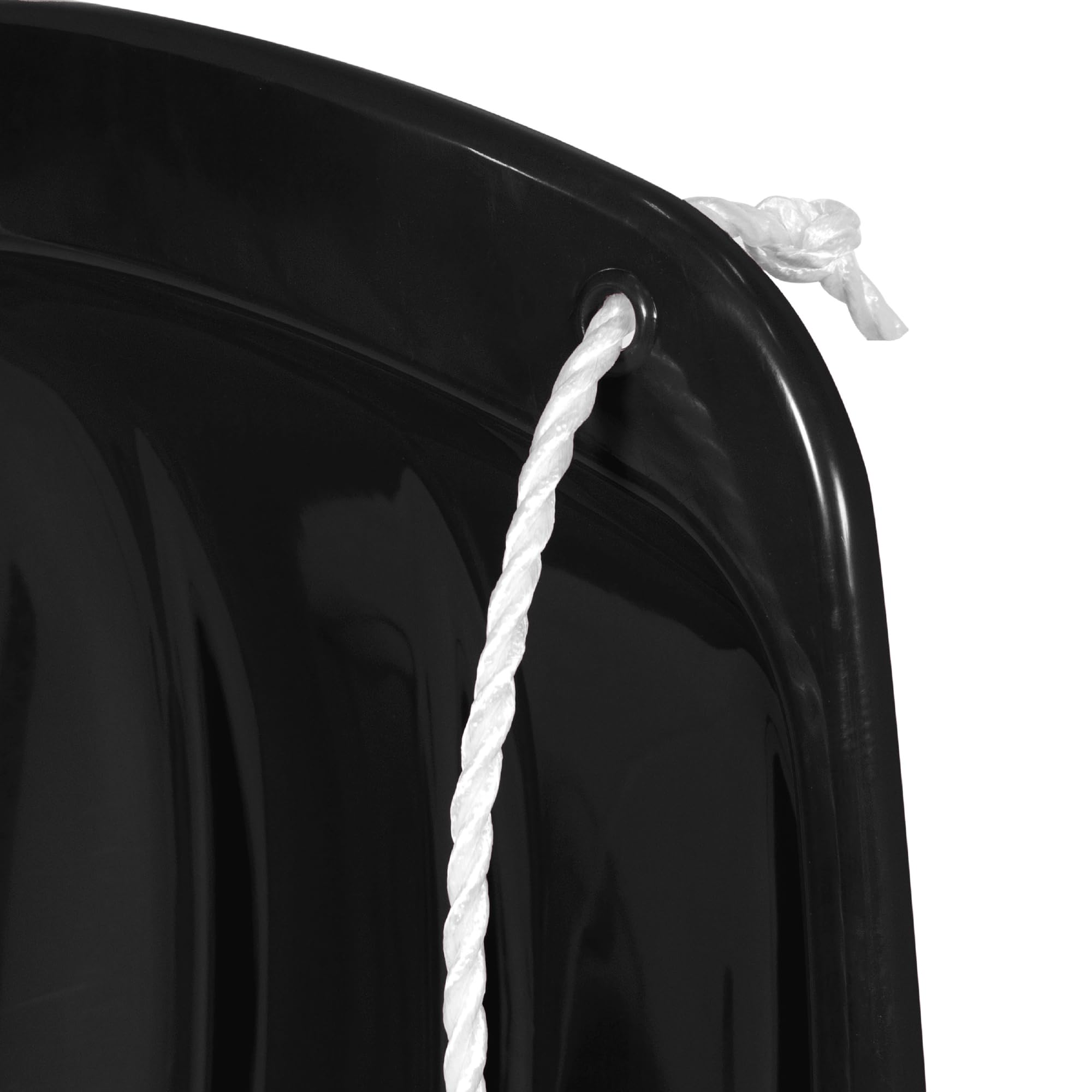 Best Choice Products 48In Kids Plastic Toboggan Snow Sled W/Pull Rope - Black