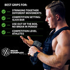 Bear Komplex 2 And 3 Hole Carbon Hand Grips For Crossfit Workouts, Pull-Ups, Weightlifting, Wod Gymnastics, Crosstraining Palm G
