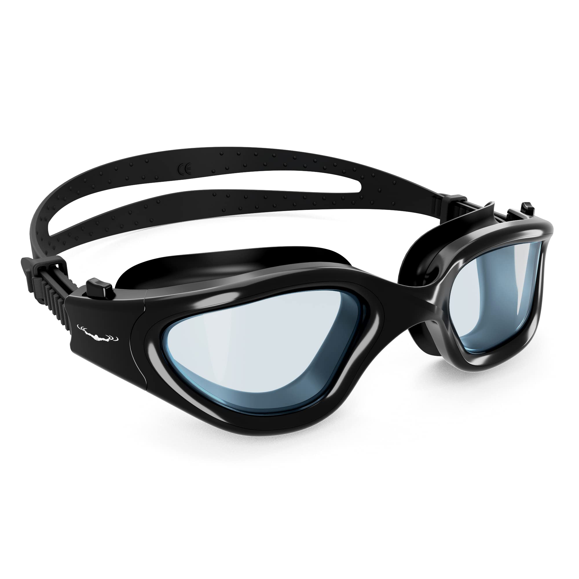 Aqtivaqua Swimming Goggles Swim Goggles For Adults Men Women Kids Youth Girls Boys Children Dx (Clear-Lenses All Black-Frame)