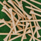Myartte Wooden Golf Tees 3-1/4 Inch 3.25 Inches Natural Wood Golf Tees In Bulk For Men Women Golfer Reduce Side Spin And Frictio