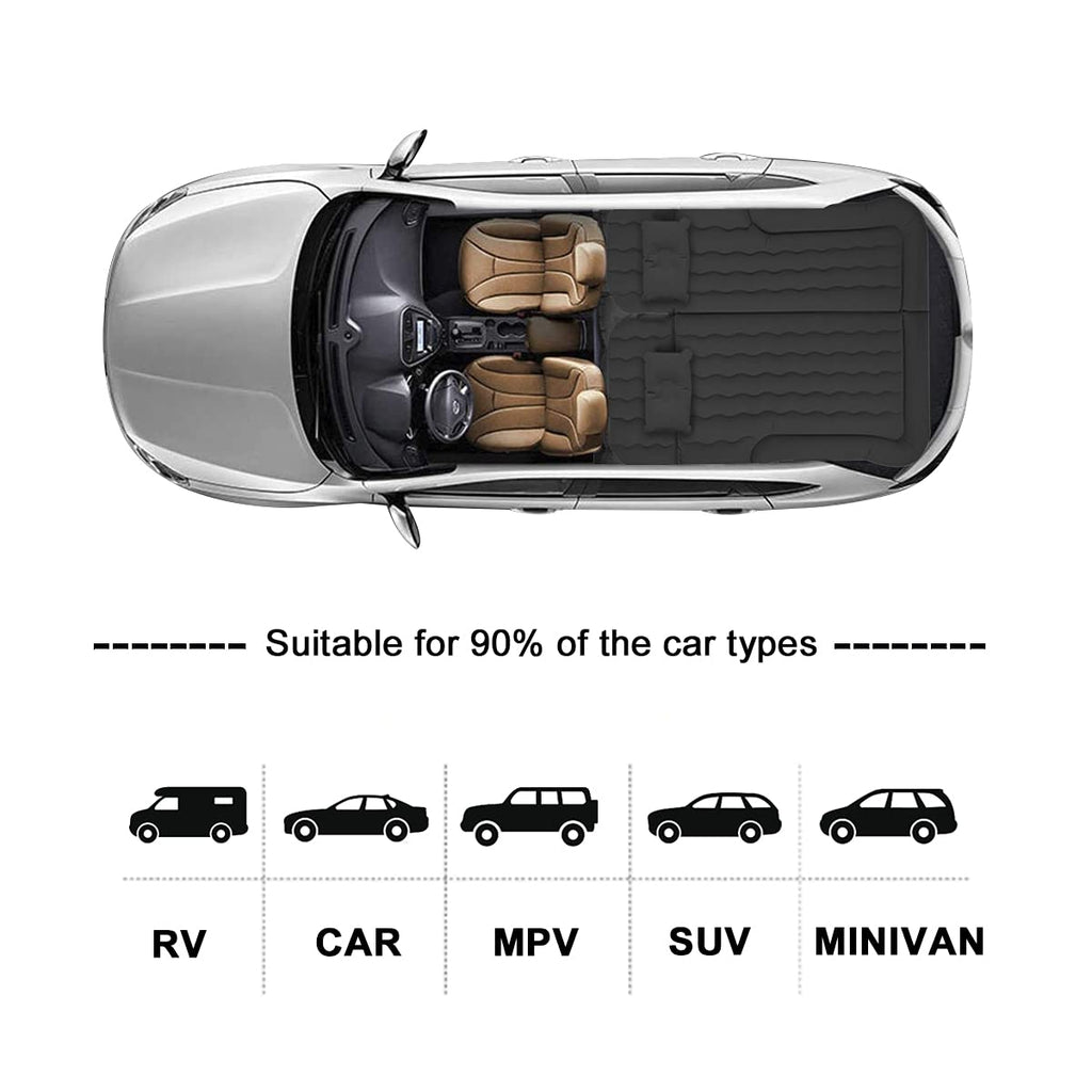 Byomostor 3 In 1 Suv Air Matterss | Car Mattress With Electric Air Pump-2 Support Fillers & 2 Pillows Fits Suv|Mpv|Minivan For R