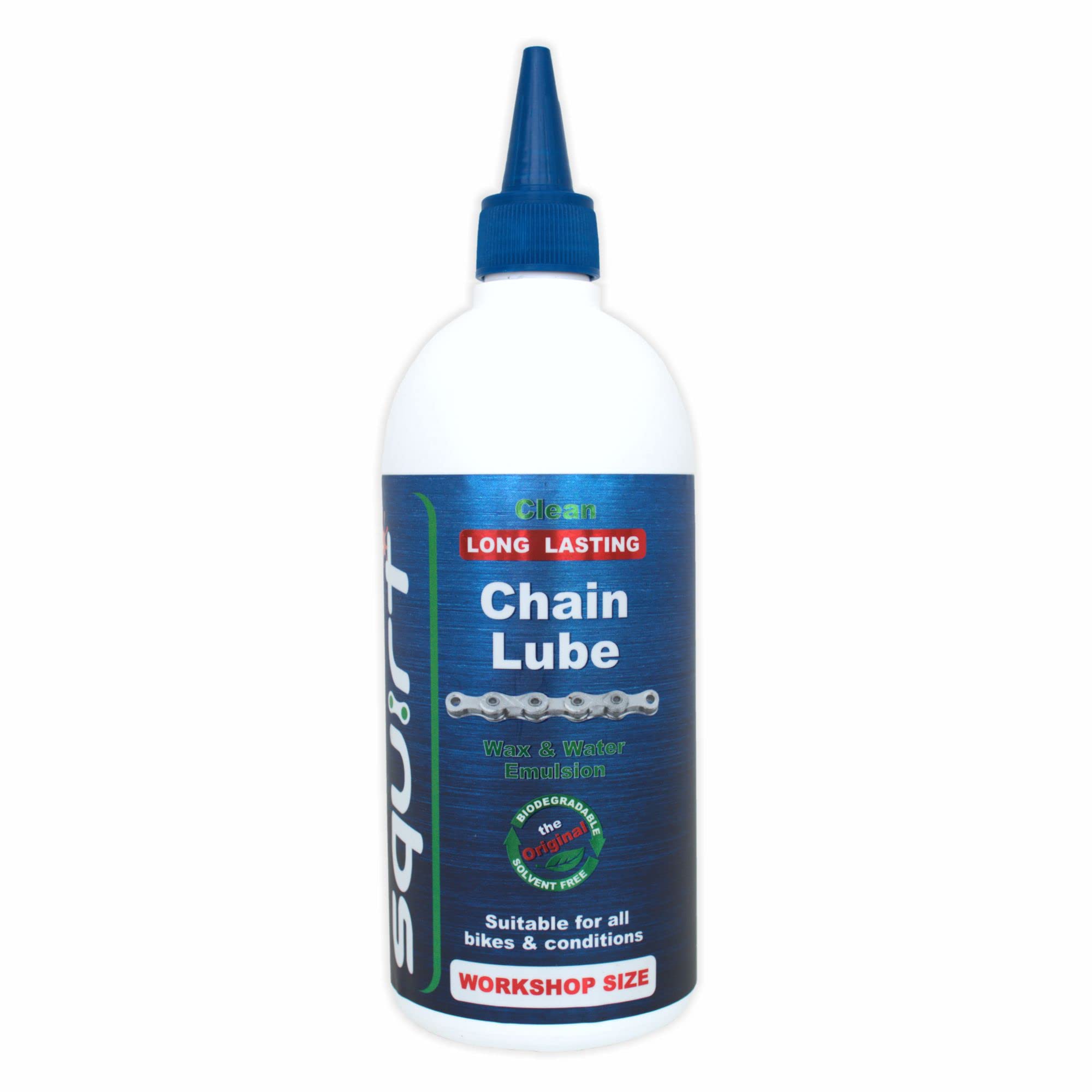 Squirt Chain Lube for Bikes 500 ml - Long-Lasting Lubricant for All Bike Chains - All-Weather Dry Bike Chain Lube to Reduce Nois