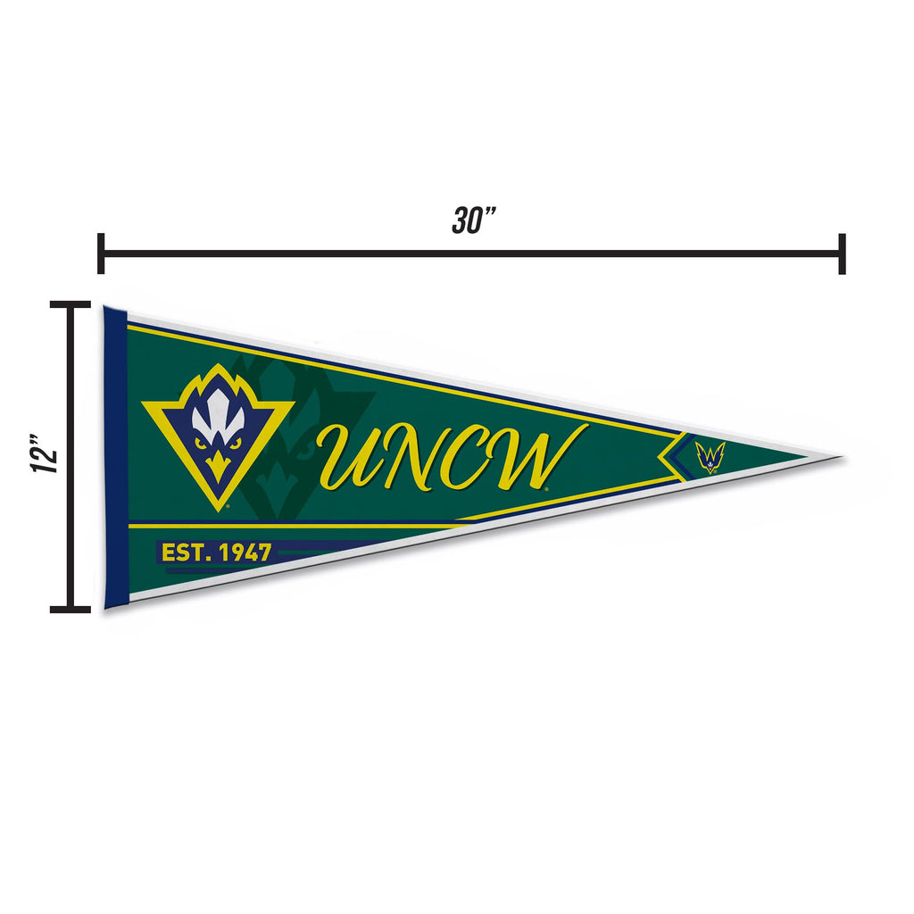 Rico Industries Ncaa North Carolina-Wilmington Seahawks Classic 12'' X 30'' Felt Wall D  Cor Pennant - Great For Home/Bed Room/M