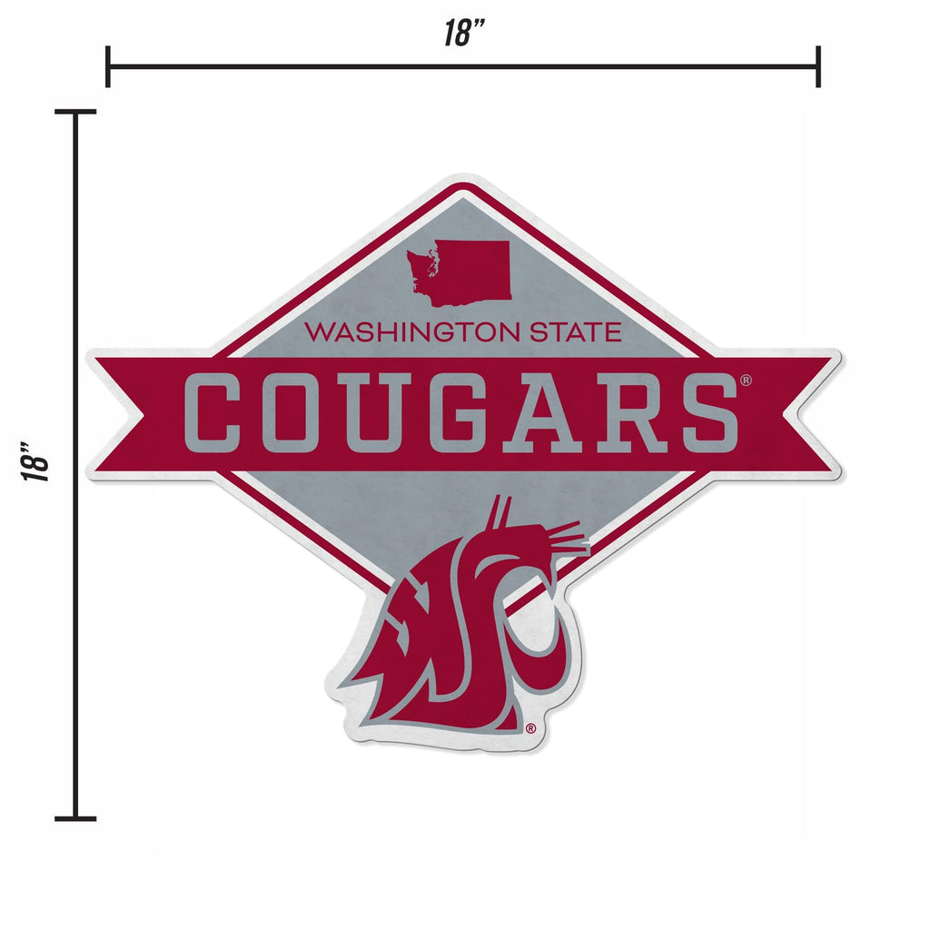 Rico Industries Ncaa Washington State Cougars Diamond Shape Cut Pennant - Home And Living Room D  Cor - Soft Felt Ez To Hang