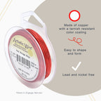 Artistic Wire, 26 Gauge  41 Mm Tarnish Resistant Colored Copper Craft Wire, Magenta, 30 Yd  274 M
