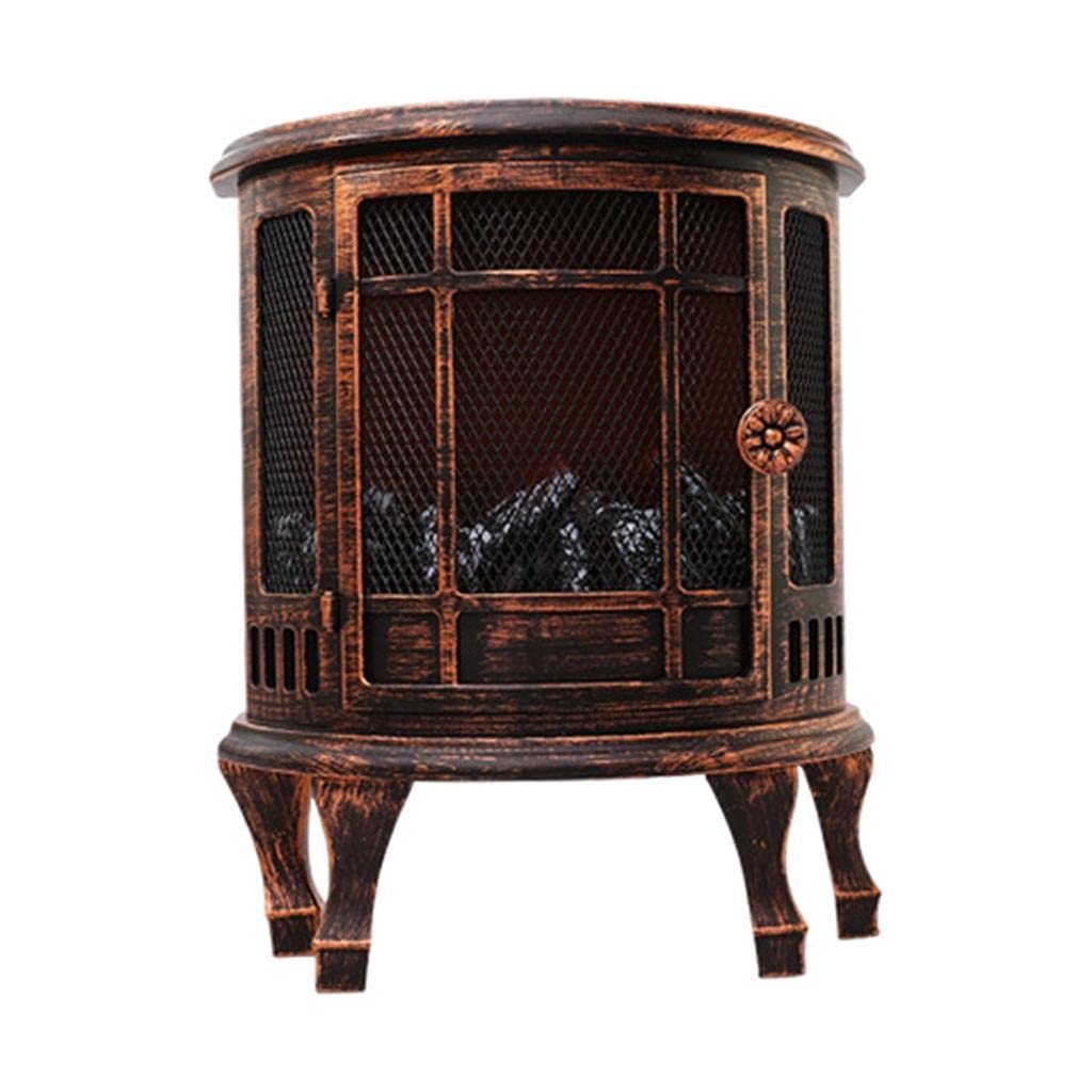 Heavenglow Retro Flameless Flickering Led Log Burner Fireplace Decoration Lantern Lamp