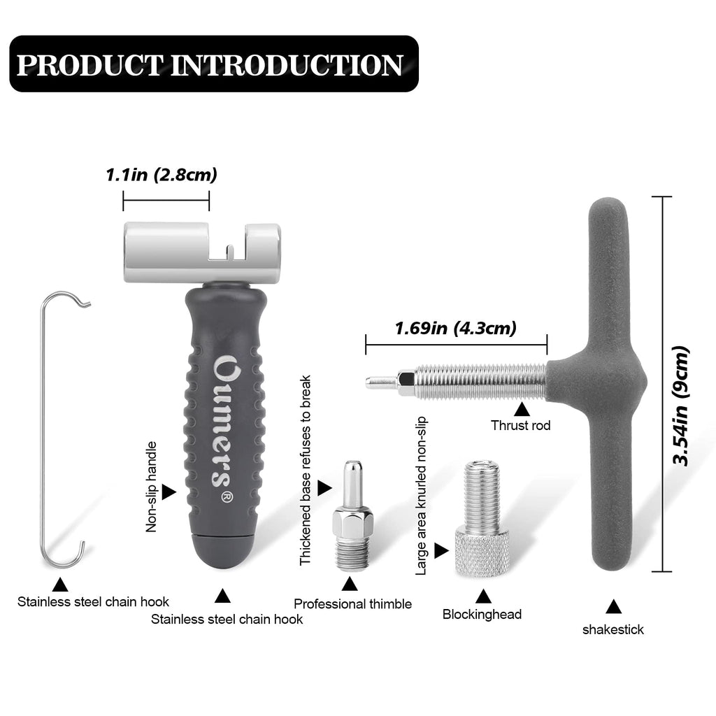 Oumers Bike Chian Breaker Tool, Universal For 7 8 9 10 11 Speed Chains Link, Remove Rusty Chains Easily. A Small Durable Bicycle