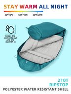 Bessport Mummy Sleeping Bag  15-45 ? Extreme 3-4 Season Sleeping Bag For Adults Cold Weather- Warm And Washable, For Hiking Trav