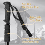 Carbon Fiber Trekking Poles -Ayamaya Collapsible Lightweight Hiking Walking Sticks With Natural Cork Grips, Quick Locks 4 Season
