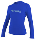 ONeill Womens Basic Skins Upf 50+ Long Sleeve Sun Shirt, Tahitian Blue, Large