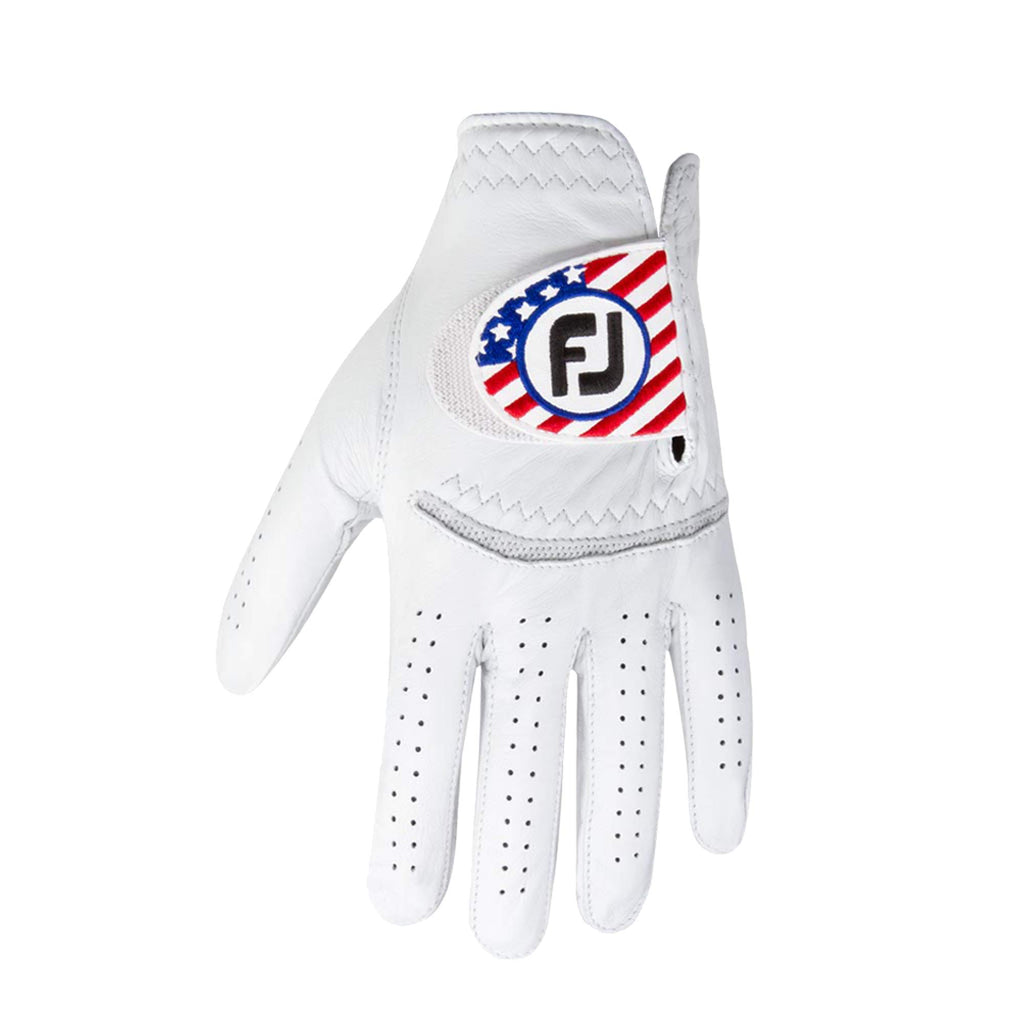 Footjoy Stasof Flag Gloves, Pearl, Mediumlarge