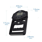 Gripx Digital Hand Dynamometer Grip Strength Measurement Meter Auto Capturing Electronic Hand Grip Power 198Lbs / 90Kgs, Black