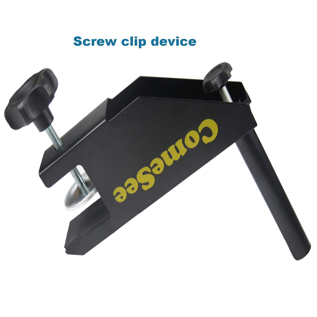 Comesee Professional Table Tennis Ping Pong Net Post Set Strength Screw Clamp With Net Clip Insert, 1.65 Inch Width Grip Holder,