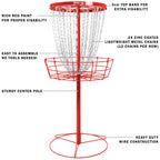 Remix Deluxe Practice Basket For Disc Golf - Red