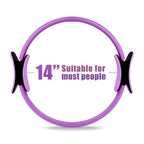 Ritfit Pilates Ring Circle - 14 Inch Magic Fitness Circle For Toning Inner & Outer Thighs, Bonus Workout Guide Included (Purple)