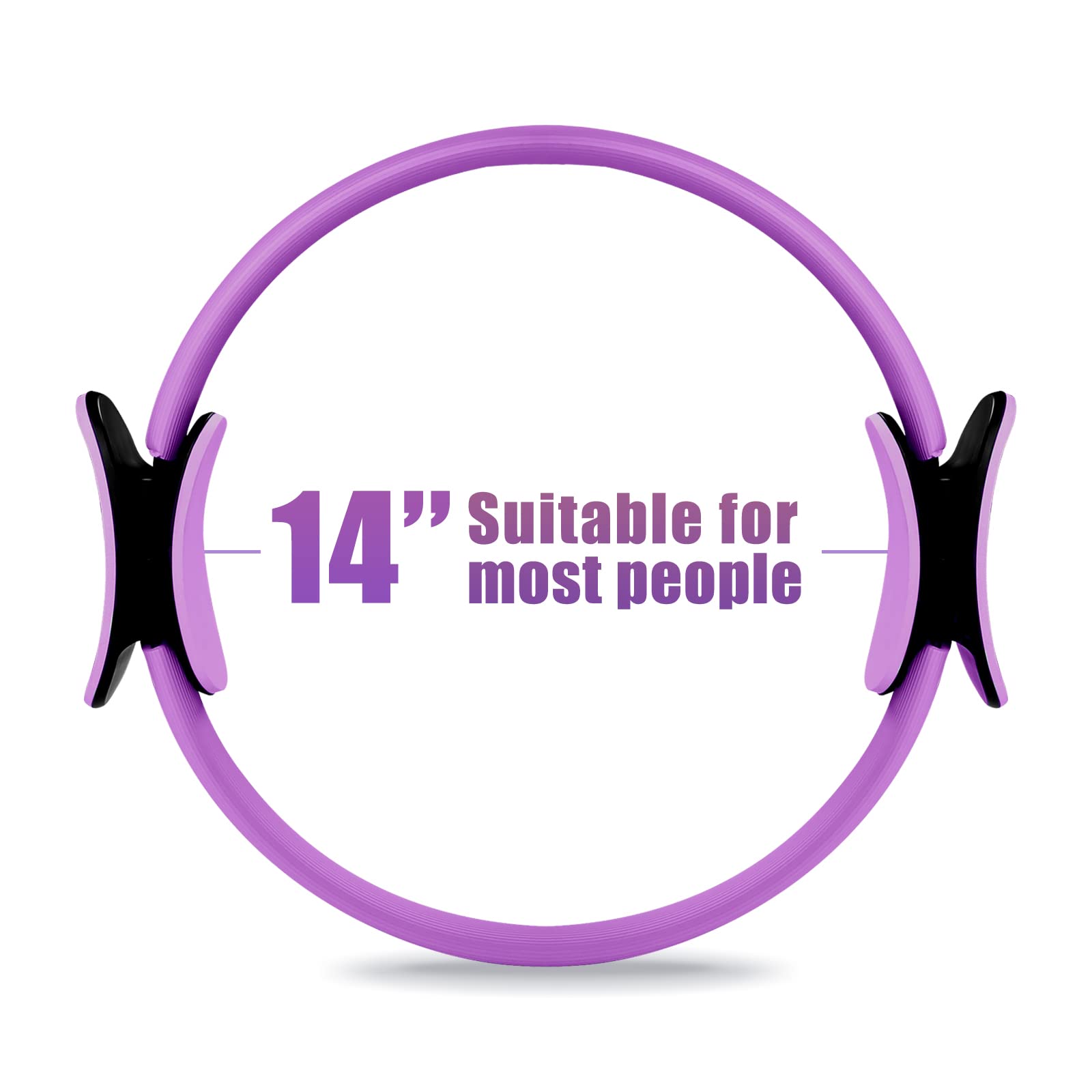 Ritfit Pilates Ring Circle - 14 Inch Magic Fitness Circle For Toning Inner & Outer Thighs, Bonus Workout Guide Included (Purple)
