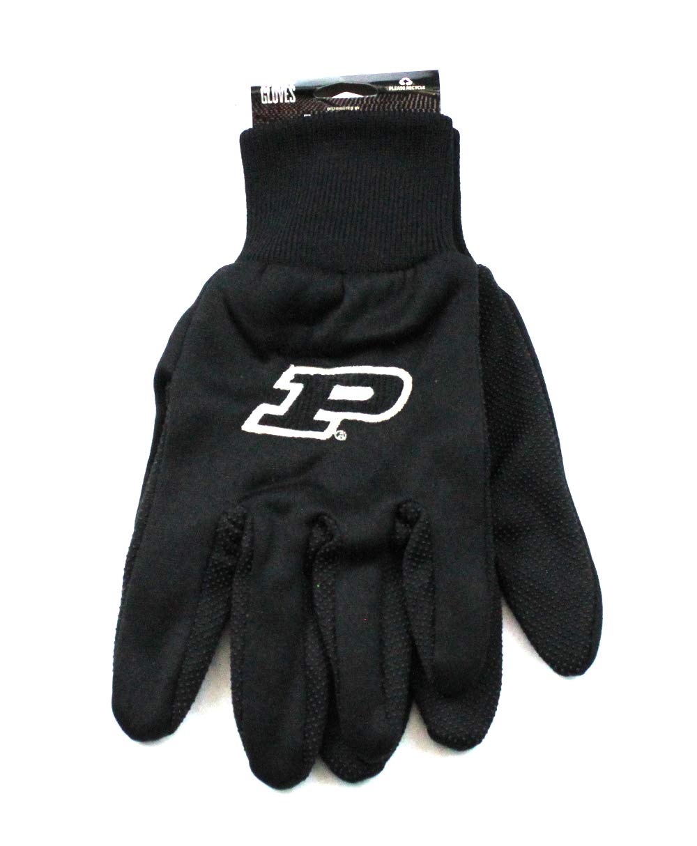 NCAA Purdue Boilermakers Two-Tone Gloves, Black/Gray