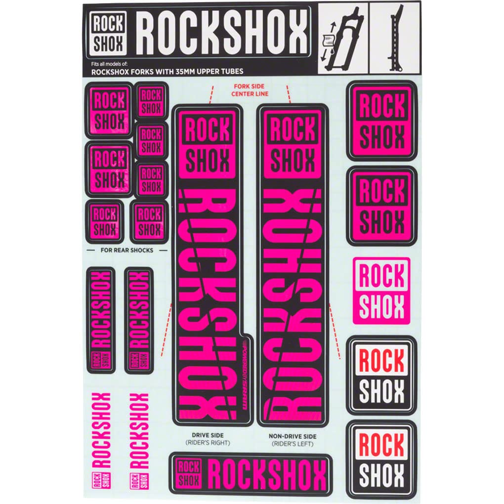 Rockshox Decal Kit, 35Mm, Magenta Color Matching Kit