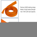 Lashing Strap Short Orange 1'' X 6.5 Ft, Cam Buckle Tie Down Straps Heavy Duty Secure Straps Up To 700 Lbs Capacity For Motorcyc