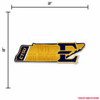 Rico Industries Ncaa East Tennessee State Buccaneers State Shape Shape Cut Pennant - Home And Living Room D  Cor - Soft Felt Ez
