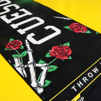 Cuesoul Heavy Duty Darts Mat Includes Both Official Soft & Steel Tip Throwline Rose Skull