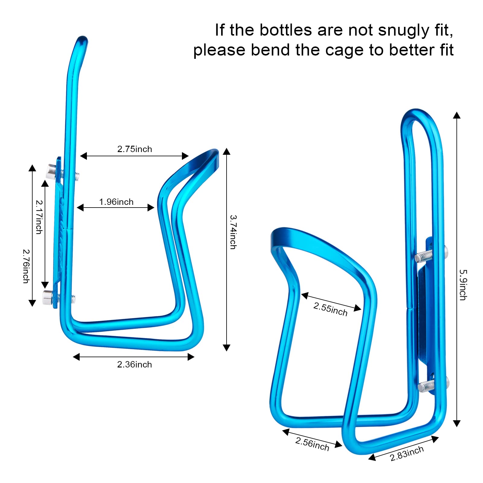Fivebox Bike Water Bottle Holder, 1Pack Lightweight Aluminum Alloy Cycling Bicycle Water Bottle Cage Holder Bracket For Outdoor