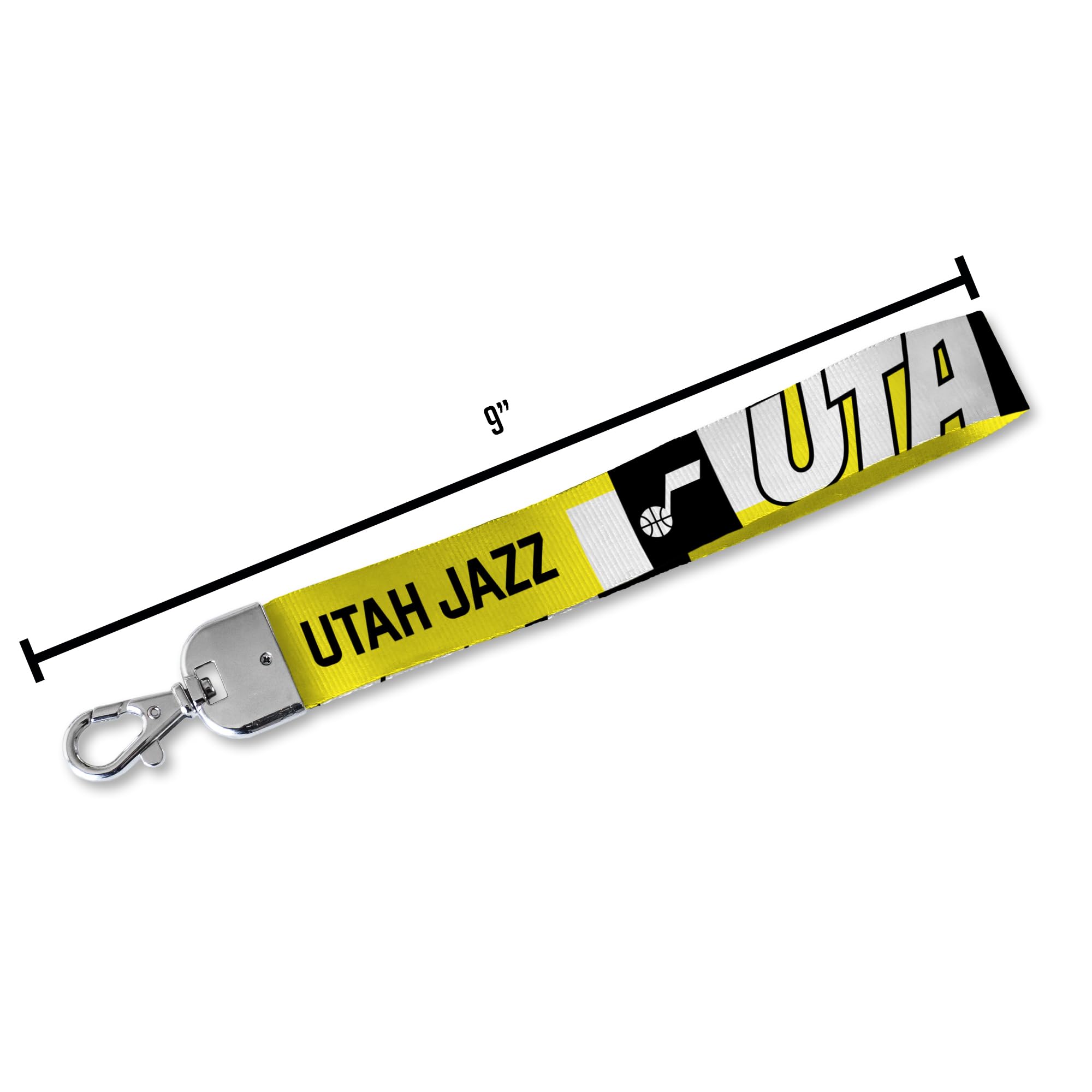 Rico Industries Nba Basketball Utah Jazz Wrist Lanyard Key Chain, Cute Wristlet Strap Keychain Holder For Women Men Car Keys Id