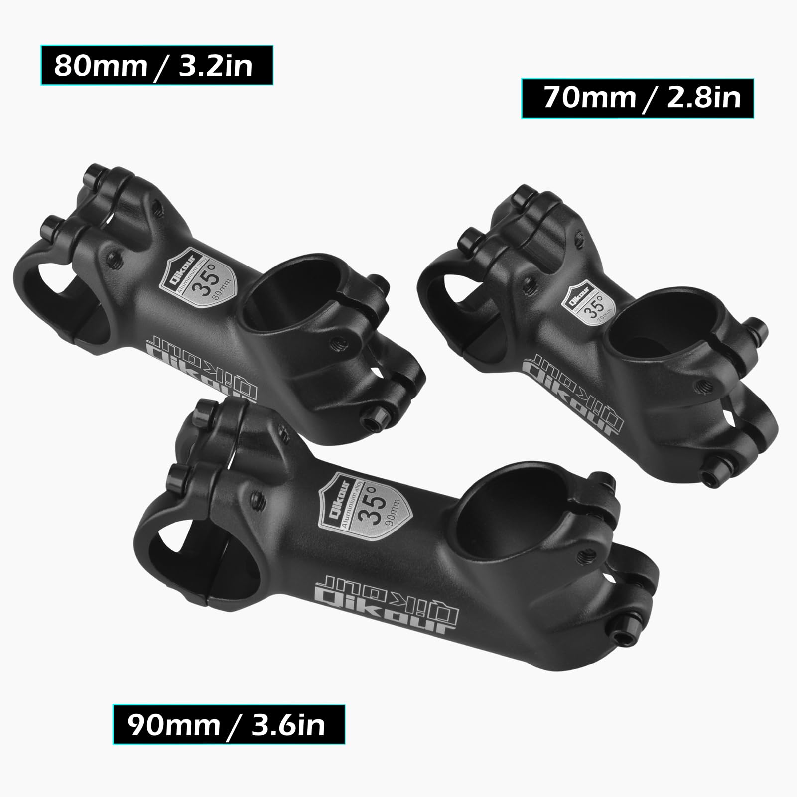 Triwonder 31.8 Bike Stem 35 Degree 70Mm 80Mm 90Mm Bicycle Handlebar Stem Riser Bar Clamp Mtb Stem For Road Bike Mountain Bike Bm