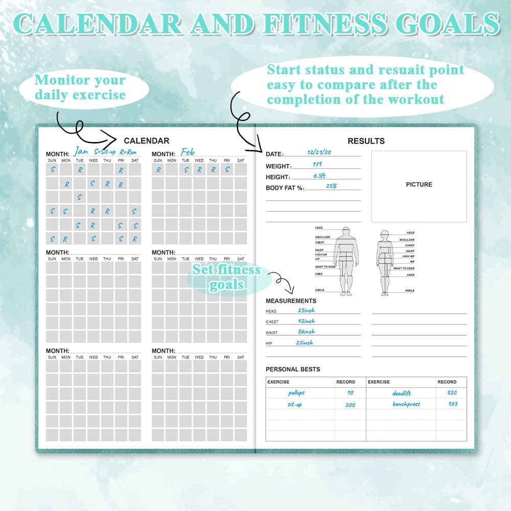 Fitness Planner - Workout Planner For Woman And Man Fitness Planner For Women & Men - A5 Hardcover Workout Journalplanner To Tra
