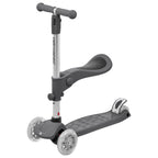 Retrospec Chipmunk Plus 3-Wheel Kids Scooter with LED Light-Up Wheels & Foldable Seat - Adjustable Height 26.5-31.5in, Toys for 