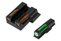 HIVIZ Litewave H3 Tritium/Litepipe Sight Set for S&W M&P Shield 9EZ/380EZ - Front & Rear Day/Night Sights