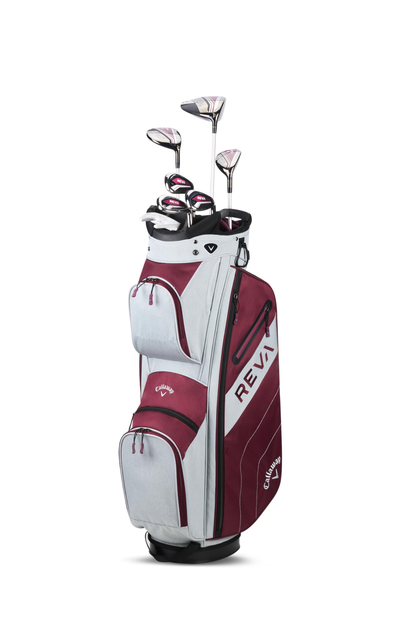 Callaway Golf Women's REVA Complete Golf Set (Right, 8 Pieces (Regular) Cart Bag, Eggplant)