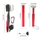 Vipmoon Golf Club Cleaner Kit, 2 Pcs Groove Sharpener Regrooving Tool And 1 Pcs Retractable Club Cleaner Brush, Portable Groove