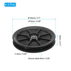 Patikil Universal Bearing Pulley Wheel 120Mm/4.7'', 4 Pack Nylon Bearing Pulley Wheel Lifting Bearing Wheel Replace For Gym Equi