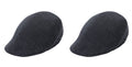 Clothera Cotton Black Golf/Flat Caps (Pack Of 2) For Men, Free Size