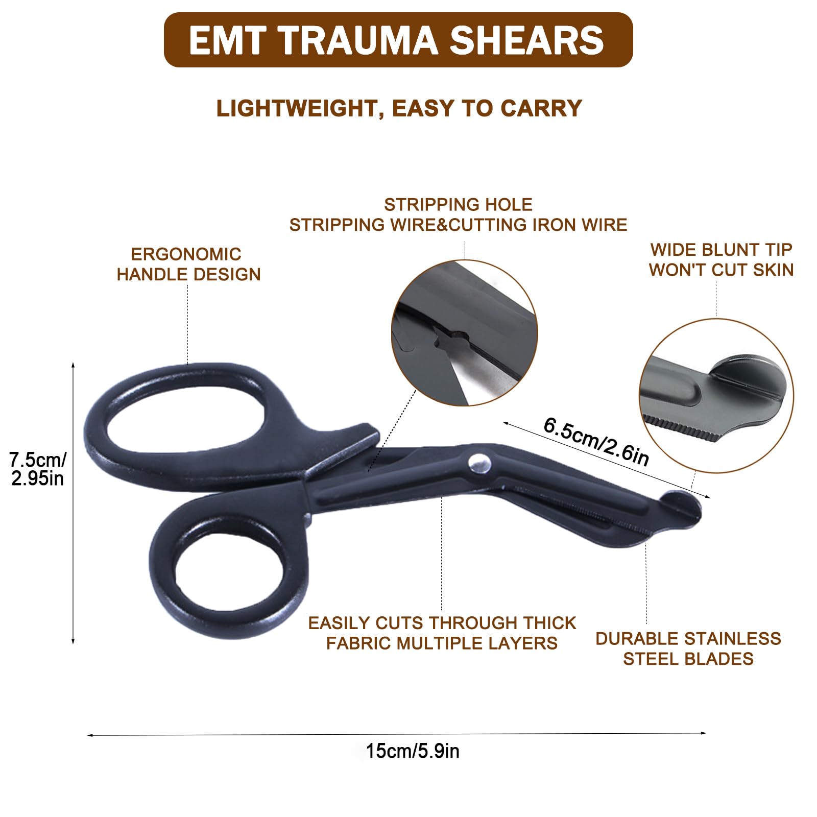 Upgrade Tourniquet Pouch With Shear, Molle Tourniquet Holder, Tactical Tq Trauma Tourniquets Scissors(Without Tourniquet) (Black