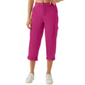 zsenoxaxi Womens Hiking Capri Pants Lightweight Stretchy Cropped Cargo Pants with Pockets for Outdoor Casual Travel(Tomato Red,