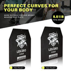 Weighted Vest Plates Pair for Tactical Vest Carriers, 9.8x11 Steel Weight Plates (5.51LB, 8.81LB, 15.43LB, 20.94LB), Rust-Proof