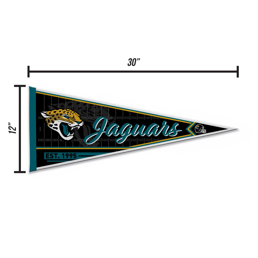 Rico Industries Nfl Football Jacksonville Jaguars Classic 12'' X 30'' Felt Wall D  Cor Pennant - Great For Home/Bed Room/Man Cav