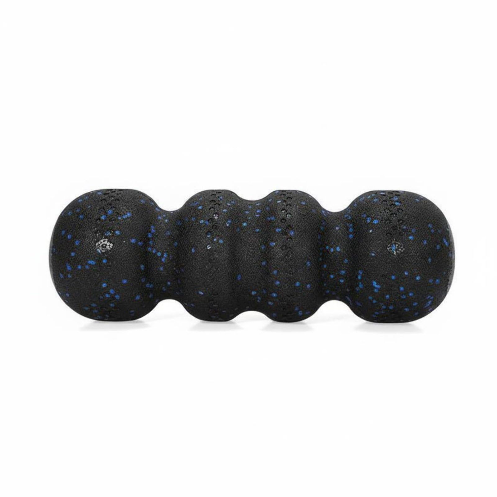 CLOVRIX Wavy Massage Cylinder Deep Tissue Expanded Polypropylene Stretching Column Lightweight, Black Blue, Hardness 55 | Roller