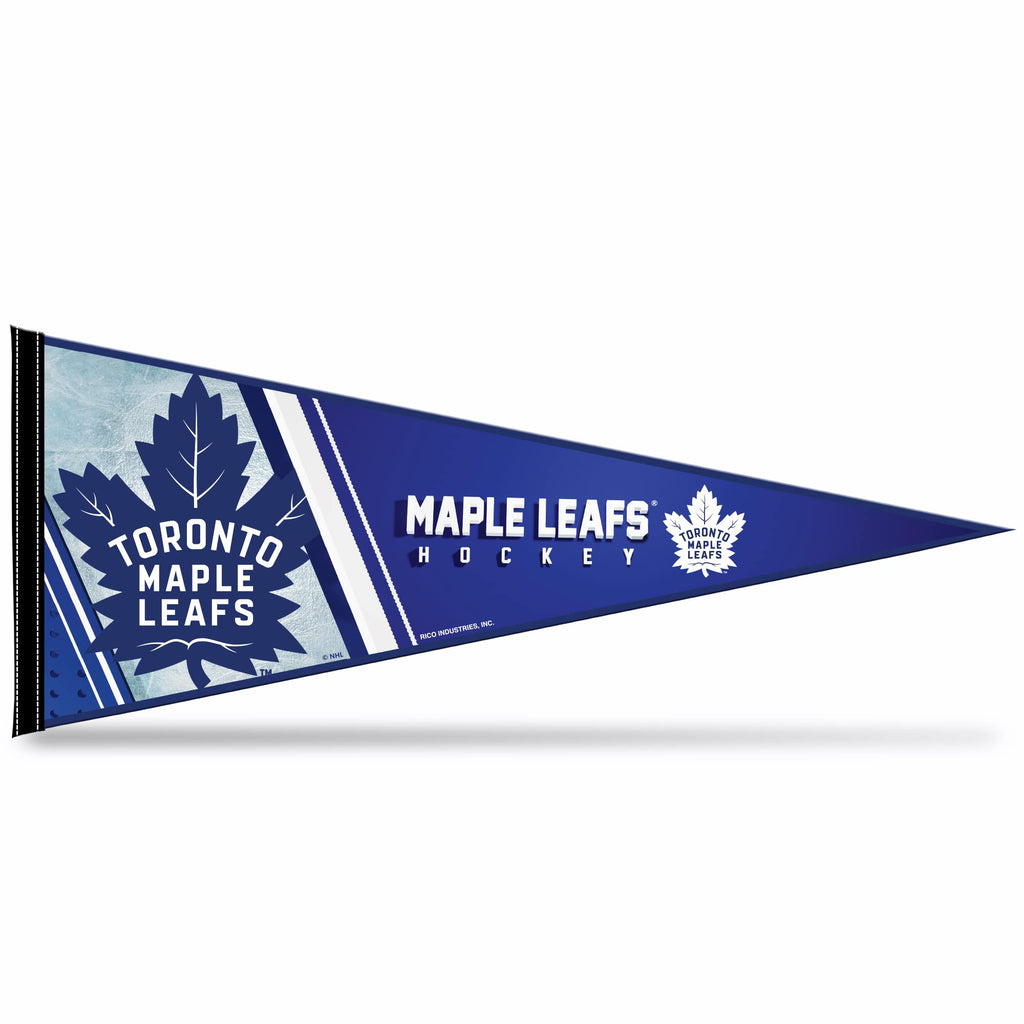 Rico Industries Nhl Hockey Toronto Maple Leafs Primary 12'' X 30'' Felt Wall D  Cor Pennant - Great For Home/Bed Room/Man Cave D