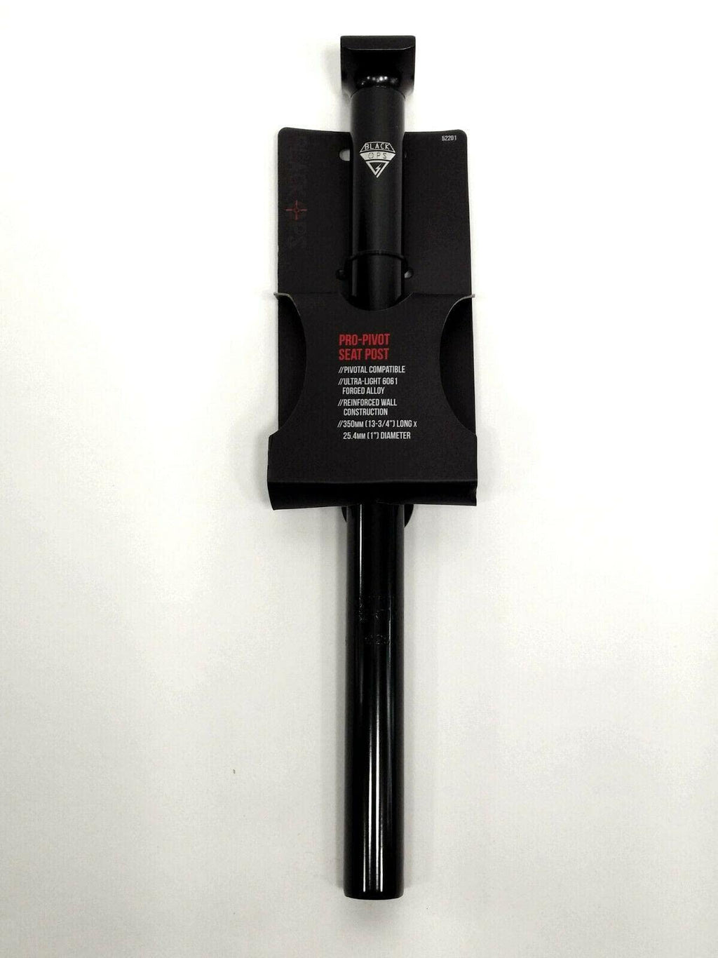 Black Ops Pivot Pro Bmx Seat Post, 25.4 X 350, Black